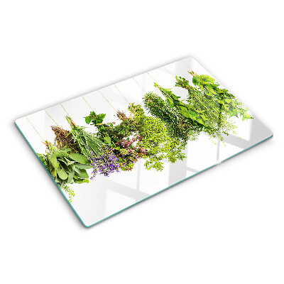 Planche à découper verre Herbes suspendues à une ficelle