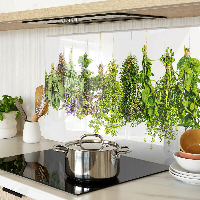 Planche à découper verre Herbes suspendues à une ficelle