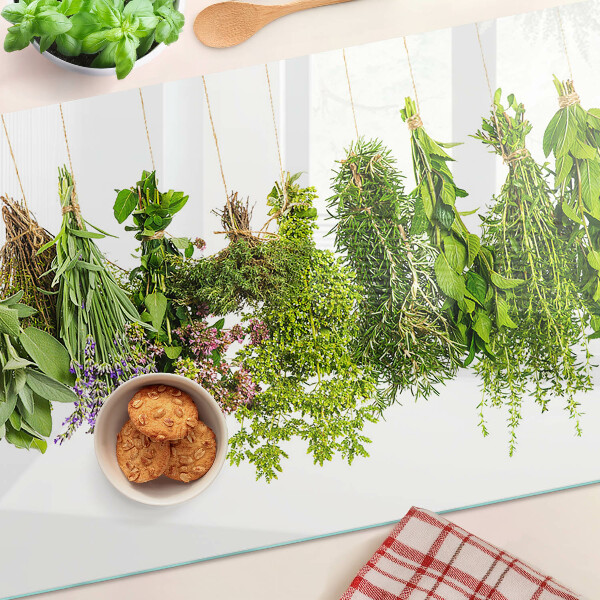 Planche à découper verre Herbes suspendues à une ficelle