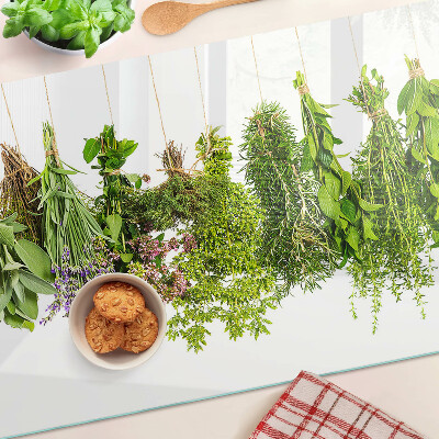 Planche à découper verre Herbes suspendues à une ficelle