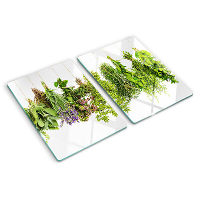 Planche à découper verre Herbes suspendues à une ficelle