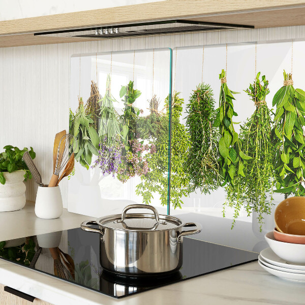 Planche à découper verre Herbes suspendues à une ficelle