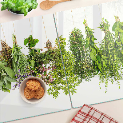 Planche à découper verre Herbes suspendues à une ficelle