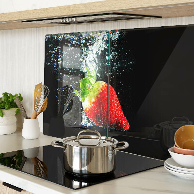 Planche à découper verre Fraise dans l'eau