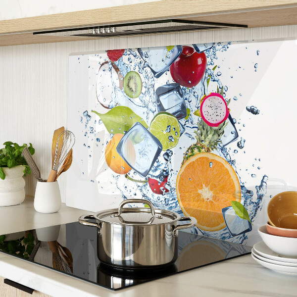 Planche à découper en verre Fruits et glace
