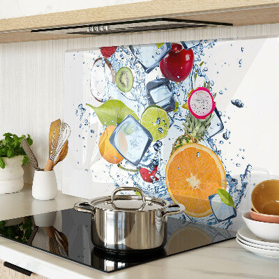 Planche à découper en verre Fruits et glace