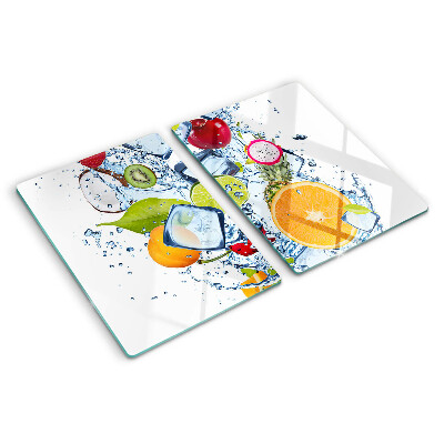Planche à découper en verre Fruits et glace
