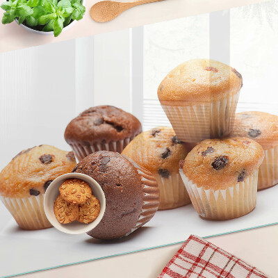 Planche à découper verre Muffins au chocolat et à la vanille