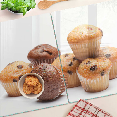 Planche à découper verre Muffins au chocolat et à la vanille