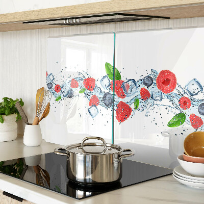 Planche à découper verre Motif floral avec des baies