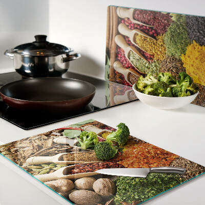 Planche à découper verre Épices et herbes