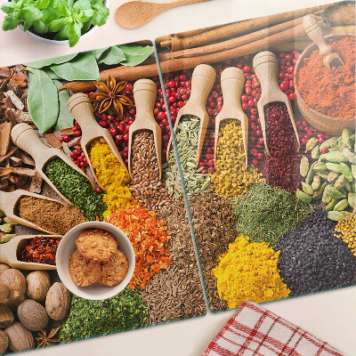 Planche à découper en verre Épices et herbes