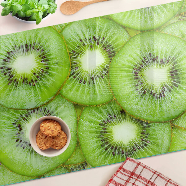 Planche à découper verre tranches de kiwi