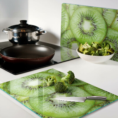 Planche à découper verre tranches de kiwi