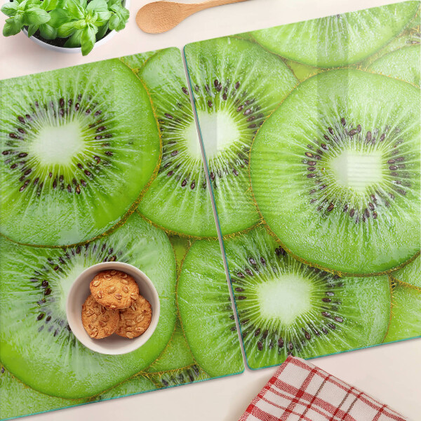 Planche à découper verre tranches de kiwi