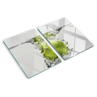 Planche à découper verre Pomme verte dans l'eau