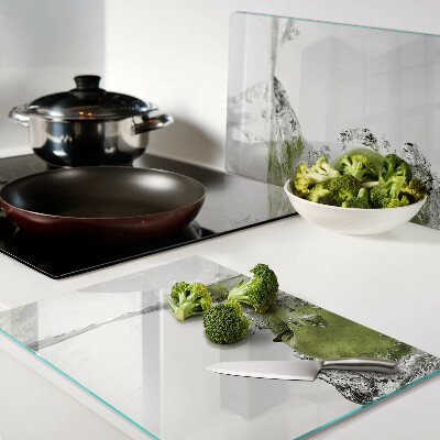 Planche à découper verre Pomme verte dans l'eau