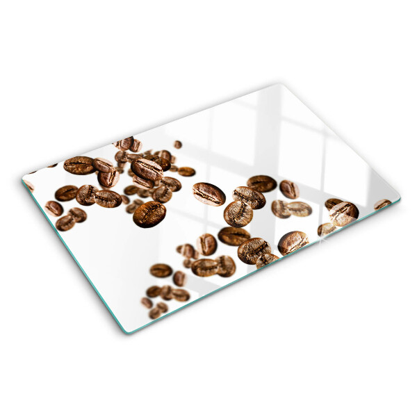 Planche à découper en verre Grains de café en mouvement