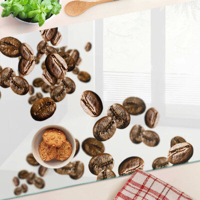 Planche à découper en verre Grains de café en mouvement