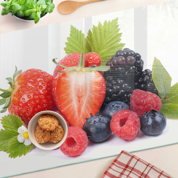 Planche à découper en verre Fruits des bois