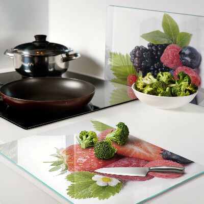 Planche à découper en verre Fruits des bois