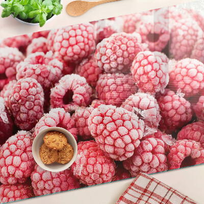 Planche à découper verre Framboises en version fraîche