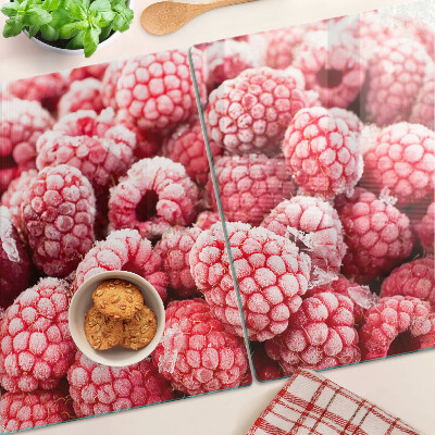 Planche à découper verre Framboises en version fraîche