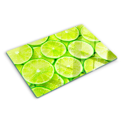 Planche à découper en verre tranches de citron vert