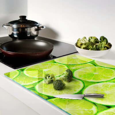 Planche à découper en verre tranches de citron vert