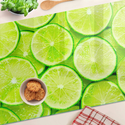 Planche à découper en verre tranches de citron vert
