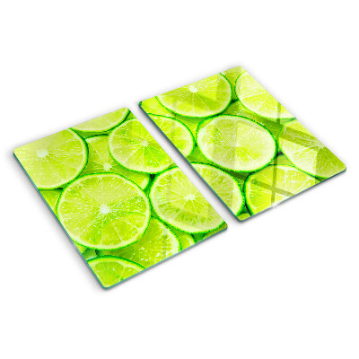 Planche à découper en verre tranches de citron vert