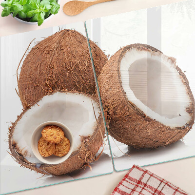 Planche à découper verre Mouches de la noix de coco