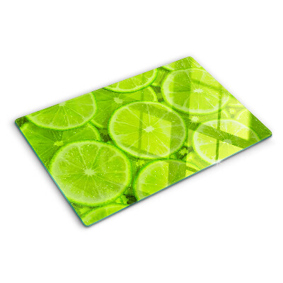 Planche à découper en verre tranches de citron vert