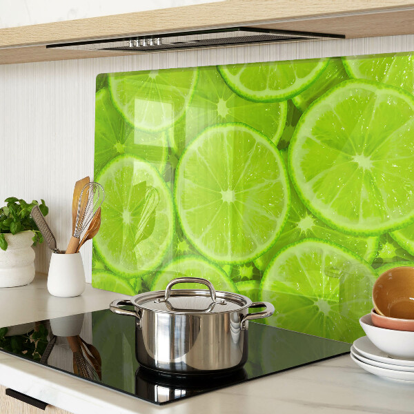 Planche à découper en verre tranches de citron vert