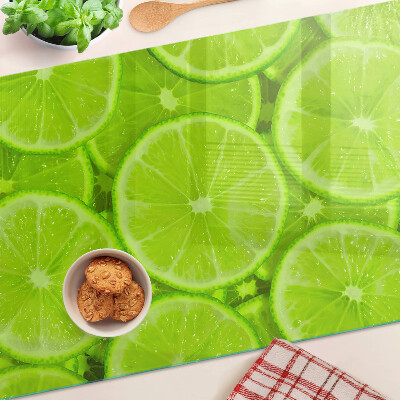 Planche à découper en verre tranches de citron vert