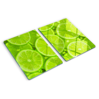 Planche à découper en verre tranches de citron vert