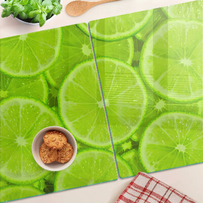 Planche à découper en verre tranches de citron vert
