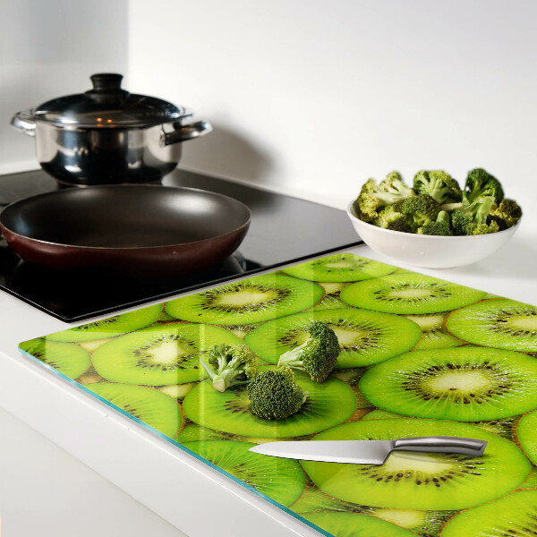 Planche à découper verre tranches de kiwi
