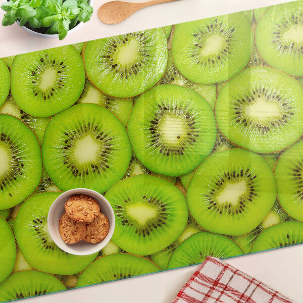 Planche à découper verre tranches de kiwi
