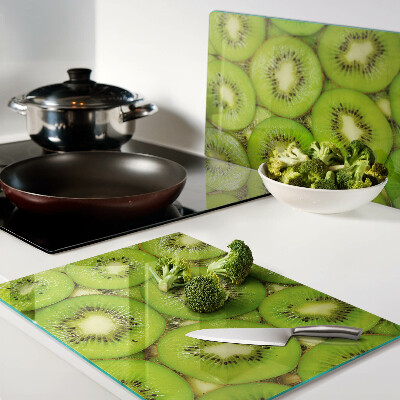Planche à découper verre tranches de kiwi