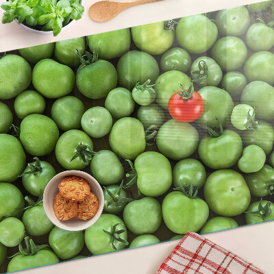 Planche à découper verre Tomates vertes avec une touche rouge