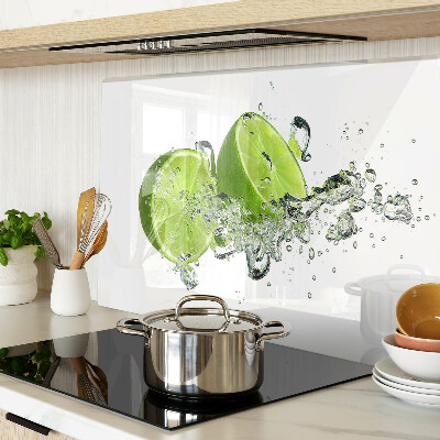 Planche à découper verre Citrons dans de l'eau pétillante