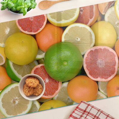 Planche à découper en verre Agrumes en couleurs