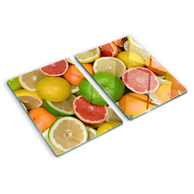 Planche à découper en verre Agrumes en couleurs