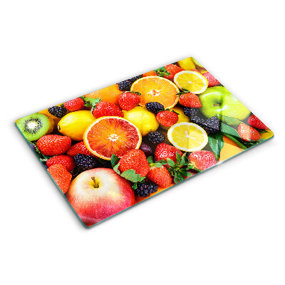 Planche à découper verre Fruits et baies tropicaux