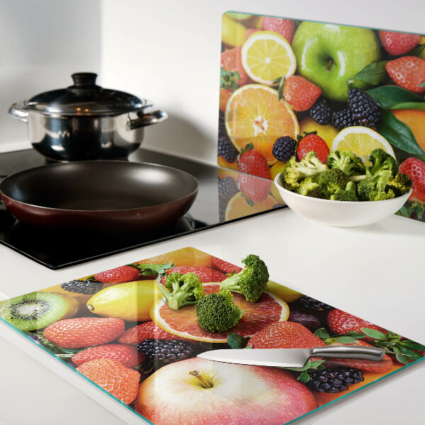 Planche à découper verre Fruits et baies tropicaux