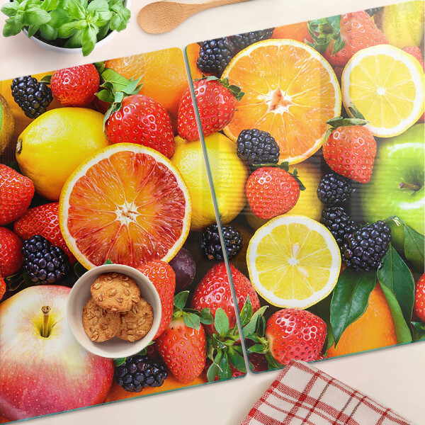 Planche à découper verre Fruits et baies tropicaux