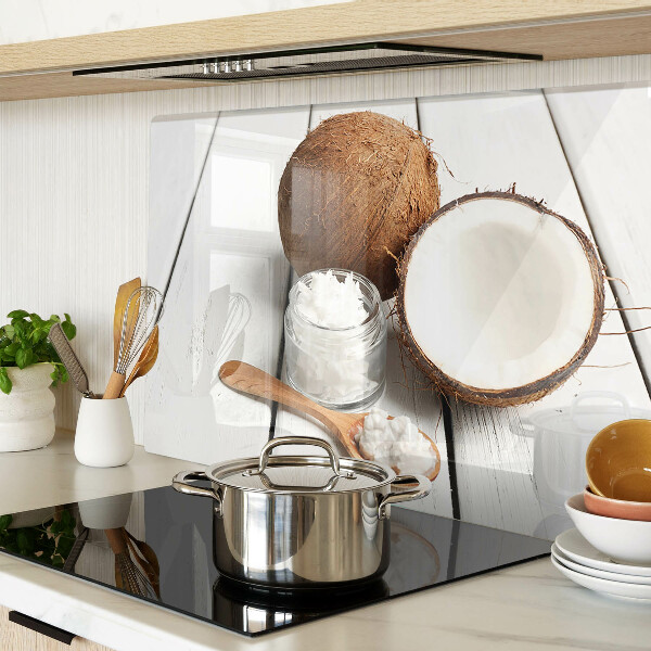 Planche à découper en verre La noix de coco et ses produits