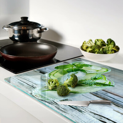 Planche à découper verre Cocktails à la menthe et au concombre