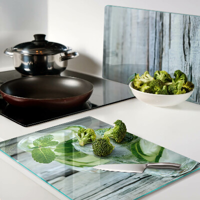 Planche à découper verre Cocktails à la menthe et au concombre